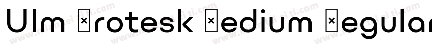 Ulm Grotesk Medium Regular字体转换